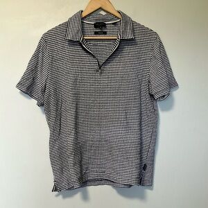 Men's Black and White Checkered Shirt
